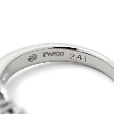 タサキ TASAKI ブルーサファイア 2.41ct ダイヤモンド 0.26ct ブルー×プラチナシルバー Pt900 サファイア ダイヤモンド リング 指輪 青 Pt900 オーバル バゲットカット 9.5号