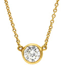 ティファニー Tiffany & Co バイザヤード シングルダイヤモンド ペンダント イエローゴールド K18YG ダイヤモンド ネックレス T&Co. 1P 1石 1粒 エルサペレッティ