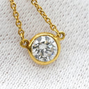 ティファニー Tiffany & Co バイザヤード シングルダイヤモンド ペンダント イエローゴールド K18YG ダイヤモンド ネックレス T&Co. 1P 1石 1粒 エルサペレッティ
