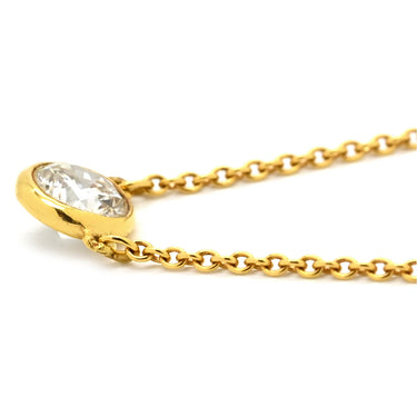 ティファニー Tiffany & Co バイザヤード シングルダイヤモンド ペンダント イエローゴールド K18YG ダイヤモンド ネックレス T&Co. 1P 1石 1粒 エルサペレッティ