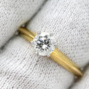 ティファニー Tiffany & Co ソリティア ダイヤモンド イエローゴールド K18YG Pt950 ダイヤモンド リング 指輪 T＆Co. 750 18K YG Pt950 1P 1石 立爪 ブリリアントカット 10号