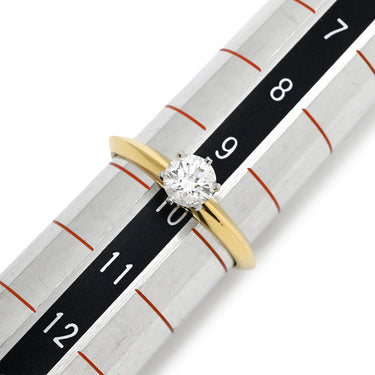 ティファニー Tiffany & Co ソリティア ダイヤモンド イエローゴールド K18YG Pt950 ダイヤモンド リング 指輪 T＆Co. 750 18K YG Pt950 1P 1石 立爪 ブリリアントカット 10号