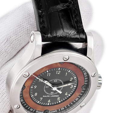 腕時計 ラルフローレン RALPH LAUREN クラシック オートモーティブ RLR250701 自動巻き メンズ 木製ダイヤル ブラック アラビア
