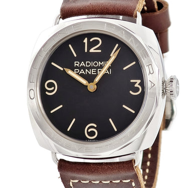 腕時計 パネライ PANERAI ラジオミール 3デイズ アッチャイオ PAM00685 T番 手巻き メンズ T番 黒 12角形 アラビア バー 限定