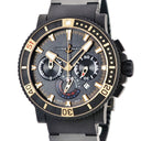 腕時計 ユリスナルダン ULYSSE NARDIN マキシ ダイバー ブラックシー ランディ ジョンソン 353-95LE-3C 自動巻き メンズ K18PG×SS 限定