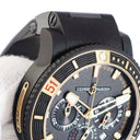 腕時計 ユリスナルダン ULYSSE NARDIN マキシ ダイバー ブラックシー ランディ ジョンソン 353-95LE-3C 自動巻き メンズ K18PG×SS 限定