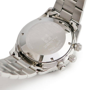 腕時計 ゼニス ZENITH デ ルッカ エルプリメロ クロノグラフ 02.2310.400 自動巻き メンズ ダイバーズ 白 黒 パンダ ベンツ針