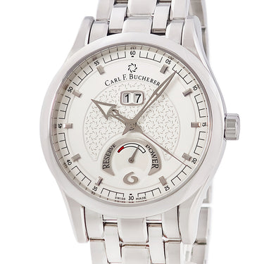 腕時計 カール F ブヘラ Carl F. Bucherer マネロ ビッグデイト パワーリザーブ 10905.08 自動巻き メンズ ラウンド アラビア シースルーバック