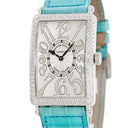 腕時計 フランクミュラー FRANCK MULLER ロングアイランド 1000QZD クオーツ メンズ K18WG無垢 純正ダイヤ レリーフ ビザン数字 スクエア