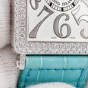 腕時計 フランクミュラー FRANCK MULLER ロングアイランド 1000QZD クオーツ メンズ K18WG無垢 純正ダイヤ レリーフ ビザン数字 スクエア
