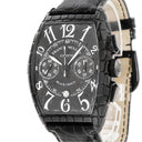腕時計 フランクミュラー FRANCK MULLER トノウカーベックス ブラック クロコ クロノグラフ 8880CC AT BLK CRO 自動巻き メンズ PVD デイト