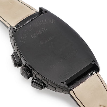 腕時計 フランクミュラー FRANCK MULLER トノウカーベックス ブラック クロコ クロノグラフ 8880CC AT BLK CRO 自動巻き メンズ PVD デイト