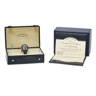 腕時計 フランクミュラー FRANCK MULLER トノウカーベックス ブラック クロコ クロノグラフ 8880CC AT BLK CRO 自動巻き メンズ PVD デイト