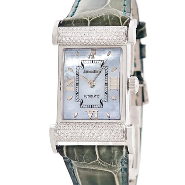 腕時計 オーデマピゲ AUDEMARS PIGUET カナペ 15066BC 自動巻き メンズ K18WG無垢 純正ダイヤ ブルー シェル ローマン バー