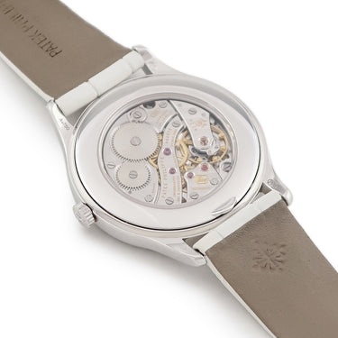 腕時計 パテックフィリップ PATEK PHILIPPE カラトラバ 4897/300G-001 手巻き レディース K18WG無垢 純正ダイヤ ブルーラウンド