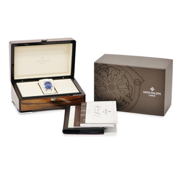 腕時計 パテックフィリップ PATEK PHILIPPE カラトラバ 4897/300G-001 手巻き レディース K18WG無垢 純正ダイヤ ブルーラウンド
