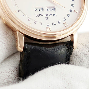 腕時計 ブランパン BLANCPAIN ヴィルレ コンプリートカレンダー ムーンフェイズ 6263-3642-55B 自動巻き メンズ K18PG オパリン 限定