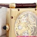 腕時計 カルティエ Cartier タンク オビュ フルスケルトン 手巻き レディース K18YG無垢 750 スクエア 限定