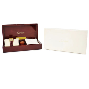 腕時計 カルティエ Cartier タンク オビュ フルスケルトン 手巻き レディース K18YG無垢 750 スクエア 限定