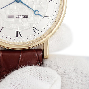 腕時計 ブレゲ BREGUET クラシック アールデコ 5967BA/11/9W6 手巻き メンズ K18YG無垢 ギヨシェ ローマン 青針 薄型 コインエッジ