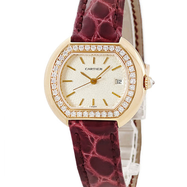 腕時計 カルティエ Cartier エリプスLM 81162091 クオーツ レディース K18YG無垢 純正ダイヤ ヴィンテージ