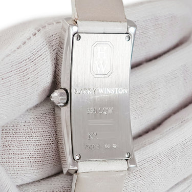 腕時計 ハリーウィンストン Harry Winston アヴェニュー C 330LQW クオーツ レディース K18WG無垢 純正バゲットダイヤ シェル