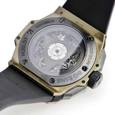腕時計 ウブロ HUBLOT ビッグバン ウニコ サンブルー II マジックゴールド 418.MX.1103.RX.MXM22 自動巻き メンズ K18×チタン 限定