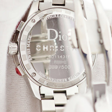 腕時計 クリスチャン・ディオール Christian Dior クリスタル クロノグラフ CD11431FM001 クオーツ メンズ 純正ダイヤ 回転ベゼル 限定 赤
