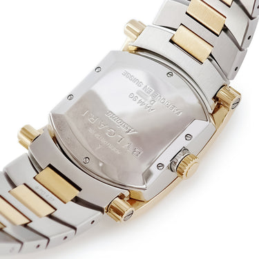 腕時計 ブルガリ BVLGARI アショーマ AA44SG 自動巻き メンズ K18YG×SS コンビ シルバー サウジアラビア バー