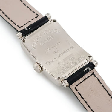 腕時計 フランクミュラー FRANCK MULLER ロングアイランド 902QZ クオーツ レディース K18WG無垢 シルバー ギョウシェ 青針