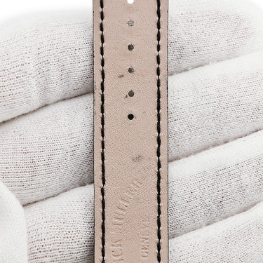 腕時計 フランクミュラー FRANCK MULLER ロングアイランド 902QZ クオーツ レディース K18WG無垢 シルバー ギョウシェ 青針
