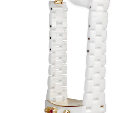 腕時計 シャネル CHANEL J12 クロノグラフ H2161 自動巻き メンズ K18PG×白セラミック コンビ 純正ダイヤ&サファイア
