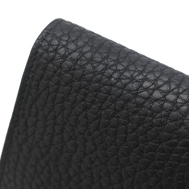 エルメス HERMES ドゴンデュオ ドゴンGM ブラック トゴ 長財布 シルバー金具 黒 2024年製
