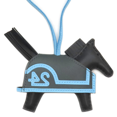エルメス HERMES ロデオ ロベオ24 PM ブラック×セレスト×ヴェールマングローブ アニョーミロ スイフト バッグチャーム 新品 未使用