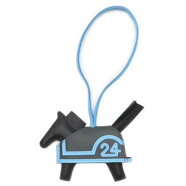 エルメス HERMES ロデオ ロベオ24 PM ブラック×セレスト×ヴェールマングローブ アニョーミロ スイフト バッグチャーム 新品 未使用