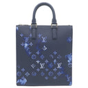 ルイヴィトン LOUIS VUITTON サックプラ メッセンジャー M57843 ネイビー グレインレザー 2WAYバッグ シルバー金具 ウォーターカラー モノグラム