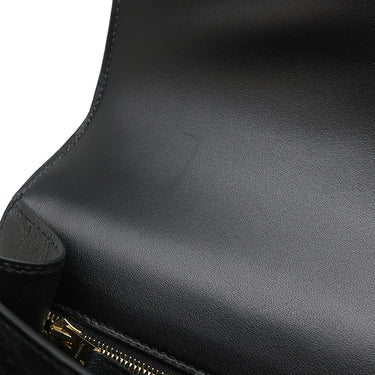 エルメス HERMES コンスタンス3 24 ブラック オーストリッチ ショルダーバッグ ゴールド金具 黒