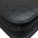 エルメス HERMES コンスタンス3 24 ブラック オーストリッチ ショルダーバッグ ゴールド金具 黒