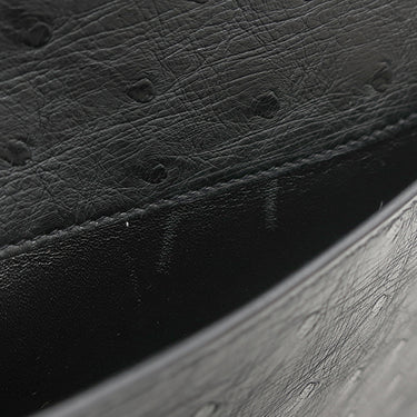 エルメス HERMES コンスタンス3 24 ブラック オーストリッチ ショルダーバッグ ゴールド金具 黒