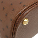 エルメス HERMES ボリード 35 エトリュスク オーストリッチ 2WAYバッグ ゴールド金具 茶