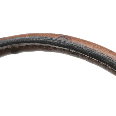 エルメス HERMES ボリード 35 エトリュスク オーストリッチ 2WAYバッグ ゴールド金具 茶