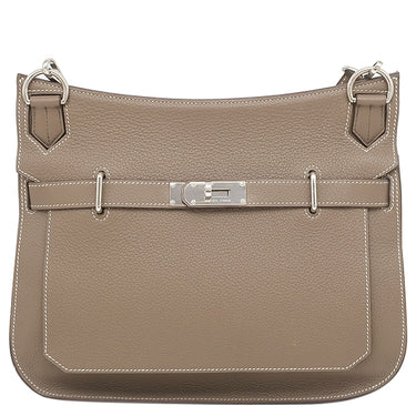 エルメス HERMES ジプシエール34 エトゥープ トリヨンクレマンス ショルダーバッグ シルバー金具 グレージュ