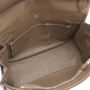 エルメス HERMES ジプシエール34 エトゥープ トリヨンクレマンス ショルダーバッグ シルバー金具 グレージュ