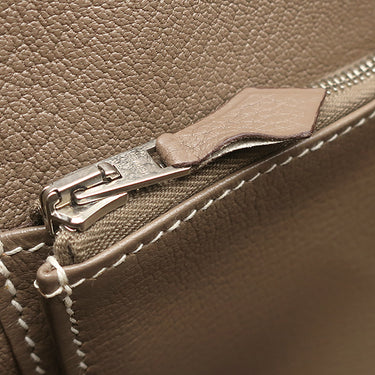 エルメス HERMES ジプシエール34 エトゥープ トリヨンクレマンス ショルダーバッグ シルバー金具 グレージュ