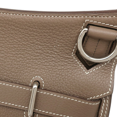 エルメス HERMES ジプシエール34 エトゥープ トリヨンクレマンス ショルダーバッグ シルバー金具 グレージュ