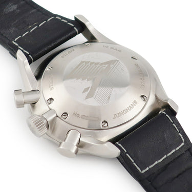 腕時計 ユンハンス JUNGHANS マイスター パイロット クロノグラフ リミテッド 027/3592.00 自動巻き メンズ 黒 復刻モデル 限定