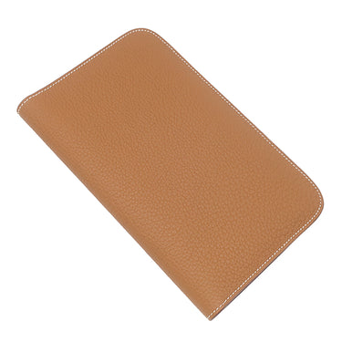 エルメス HERMES ドゴンデュオ ドゴンGM ゴールド トゴ 長財布 シルバー金具 茶 二つ折り財布 2024年製