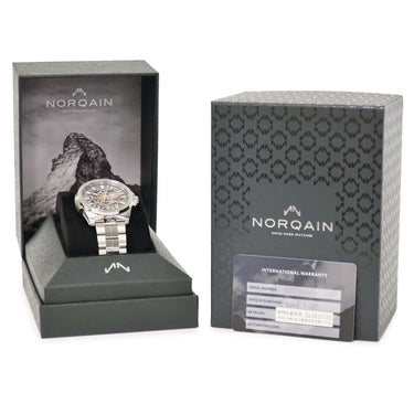 腕時計 ノルケイン NORQAIN インディペンデンス スケルトン 42mm N3000SLA/G303/102SI 自動巻き メンズ 未使用 グレー