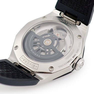 腕時計 ボーム&メルシエ BAUME&MERCIER リビエラ スケルトン M0A10721 自動巻き メンズ 未使用 12角形 ブラック 黒 シースルー