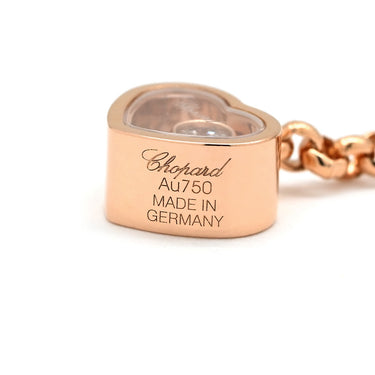 ショパール CHOPARD ハッピーハート ダイヤ 81A148-5301 ローズゴールド K18PG ダイヤモンド マザーオブパール ネックレス 新品 未使用 ピンクゴールド 750 18K 2石 2粒